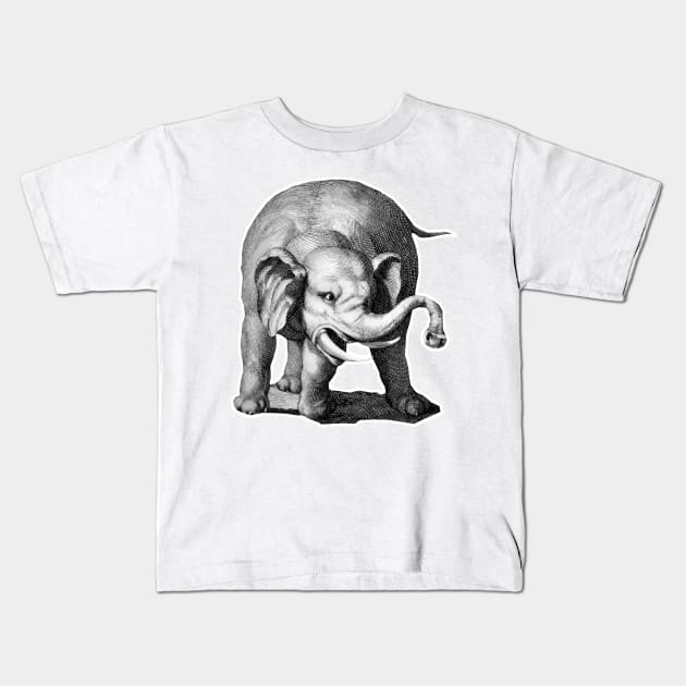 Angry elephant Kids T-Shirt by Marccelus